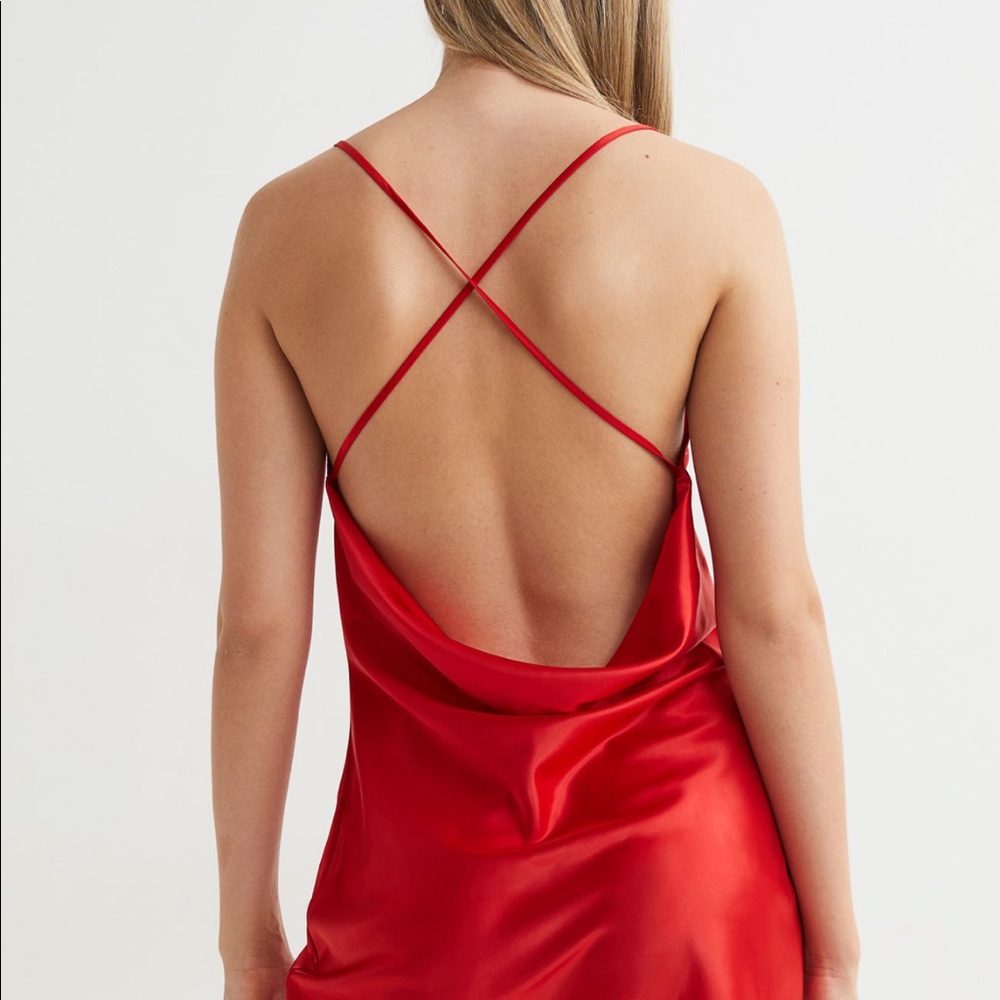 Silk backless dress